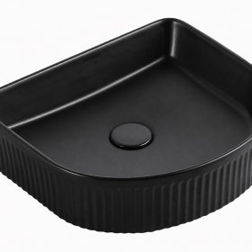 ArcQuay Archie 415×365×100 Matte Black Fluted Basin