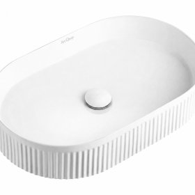 ArcQuay Kensington 560 × 350 × 120 gloss white oval basin