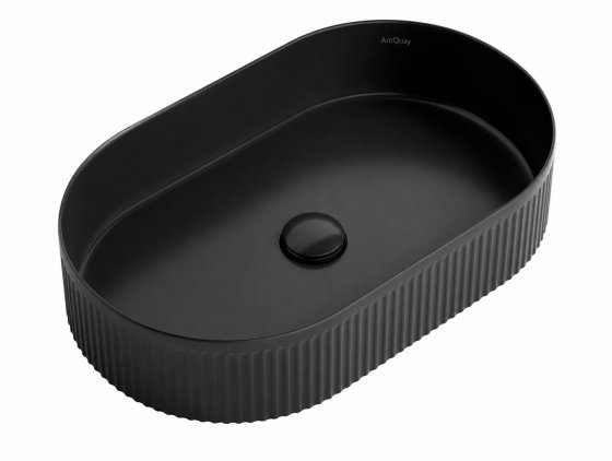 ArcQuay Kensington 560 × 350 × 120 matte black oval basin