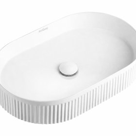 ArcQuay Kensington 560 × 350 × 120 matte white oval basin