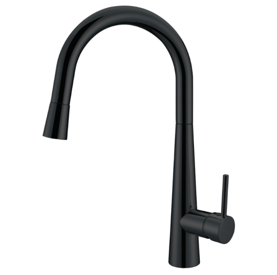 ArcQuay 420 black high-arc pull-out kitchen mixer