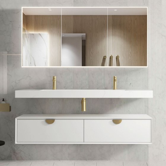 ArcQuay Moonlight 1500mm White Wall Hung Cabinet