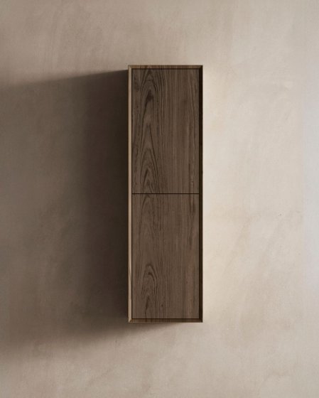 ArcQuay Havana Tall Boy sable-walnut appearance two-door bathroom storage cabinet