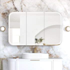 ArcQuay LED Newport 1200 W X750 H White Shaving Cabinet Premium Edition