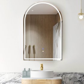 ArcQuay LED Archie 900 H X600 W Natural Oak Shaving Cabinet Premium Edition