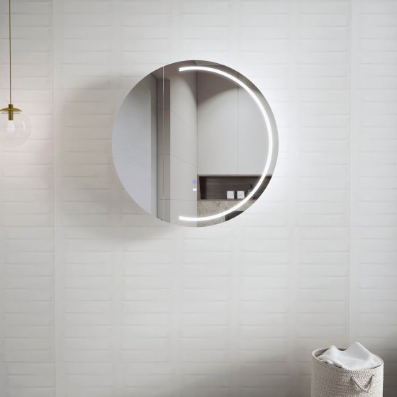 ArcQuay London 800 matte white 2 pac polyurethane LED shaving mirror cabinet