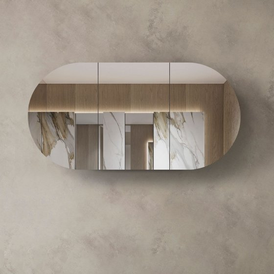 ArcQuay Bondi 1800×900 natural oak laminate shaving cabinet