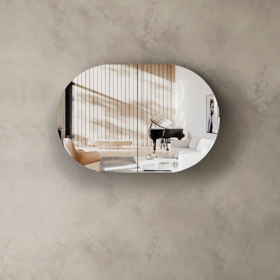 ArcQuay Bondi 900×600 natural oak laminate shaving cabinet