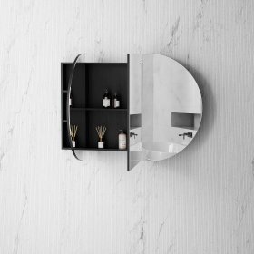 ArcQuay Bondi 1200×750 Black Oak Shaving Cabinet