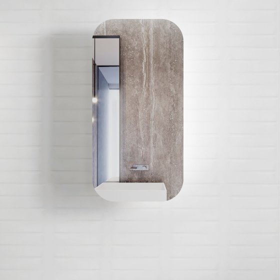 ArcQuay Newport 900×450 matte white shaving cabinet