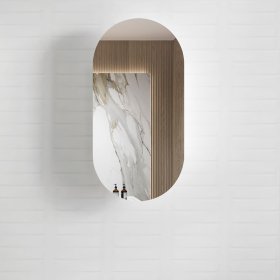 ArcQuay Noosa 900×450 Natural Oak Shaving Cabinet