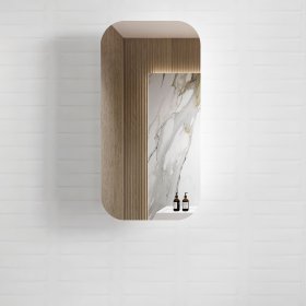 ArcQuay Newport 900×450 Natural Oak Shaving Cabinet