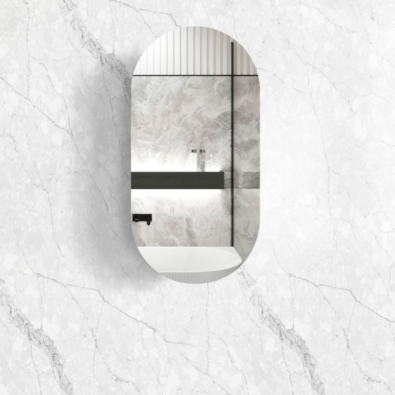 ArcQuay Noosa 900×450 black oak laminate shaving cabinet