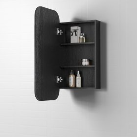 ArcQuay Newport 900×450 Black Oak Shaving Cabinet