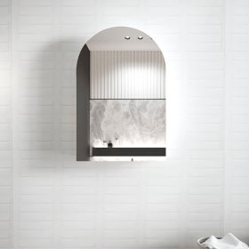 ArcQuay Archie 900mm Black Oak Shaving Cabinet