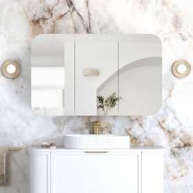ArcQuay Newport 1200×750 White Shaving Cabinet