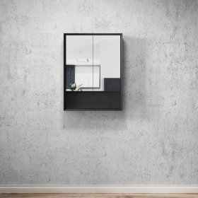 ArcQuay Marlo 600×800 Matte Black Shaving Cabinet