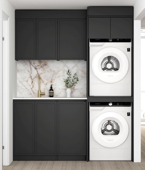 ArcQuay Hampshire Black Laundry Kit 1715X600X2100