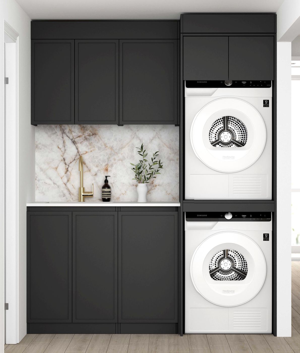 ArcQuay Hampshire Black Laundry Kit 1715X600X2100