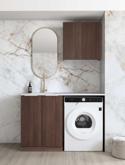 ArcQuay Havana Fluted Sable Walnut Laundry Kit 1305X600X2100