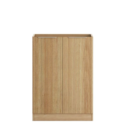 ArcQuay Havana Fluted Laundry 630 Woodland Oak Base Cabinet
