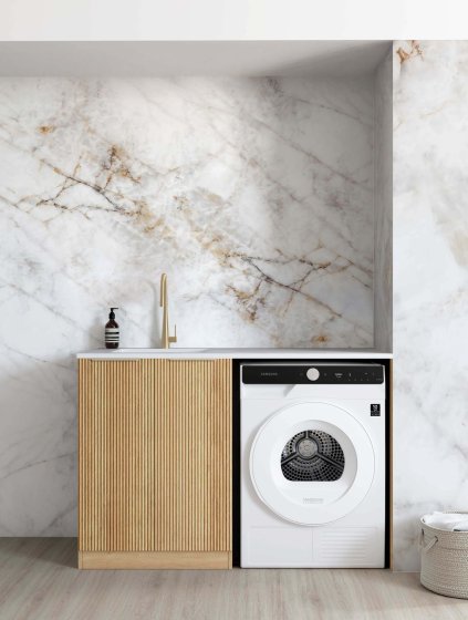 ArcQuay Havana Fluted Woodland Oak 1300 Laundry Cabinet