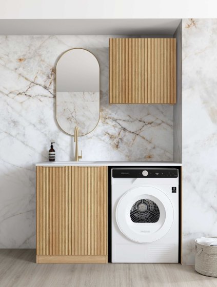 ArcQuay Havana Fluted Woodland Oak Laundry Kit 1305X600X2100