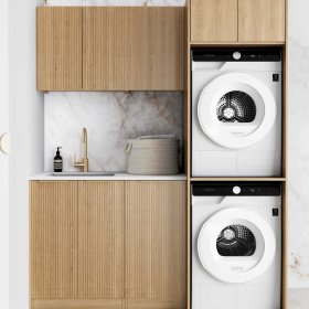 ArcQuay Havana Fluted Woodland Oak Laundry Kit 1715X600X2100