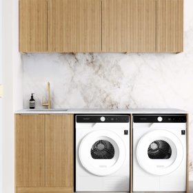 ArcQuay Havana Fluted Woodland Oak Laundry Kit 1960X600X2100