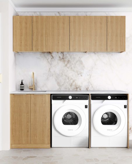 ArcQuay Havana Fluted Woodland Oak Laundry Kit 1960X600X2100