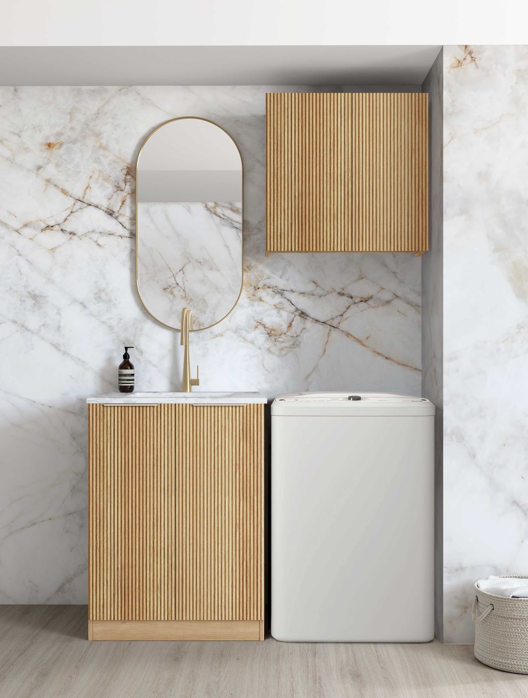 ArcQuay Havana Fluted Woodland Oak Mini Laundry