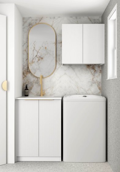 ArcQuay Bondi Fluted White Mini Laundry