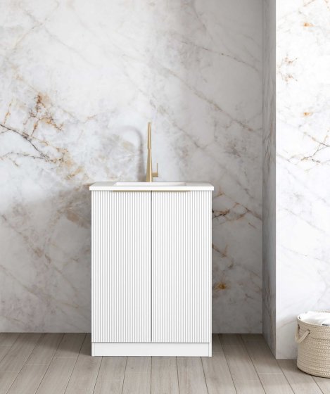 ArcQuay Bondi Fluted White Mini 650 Laundry Kit