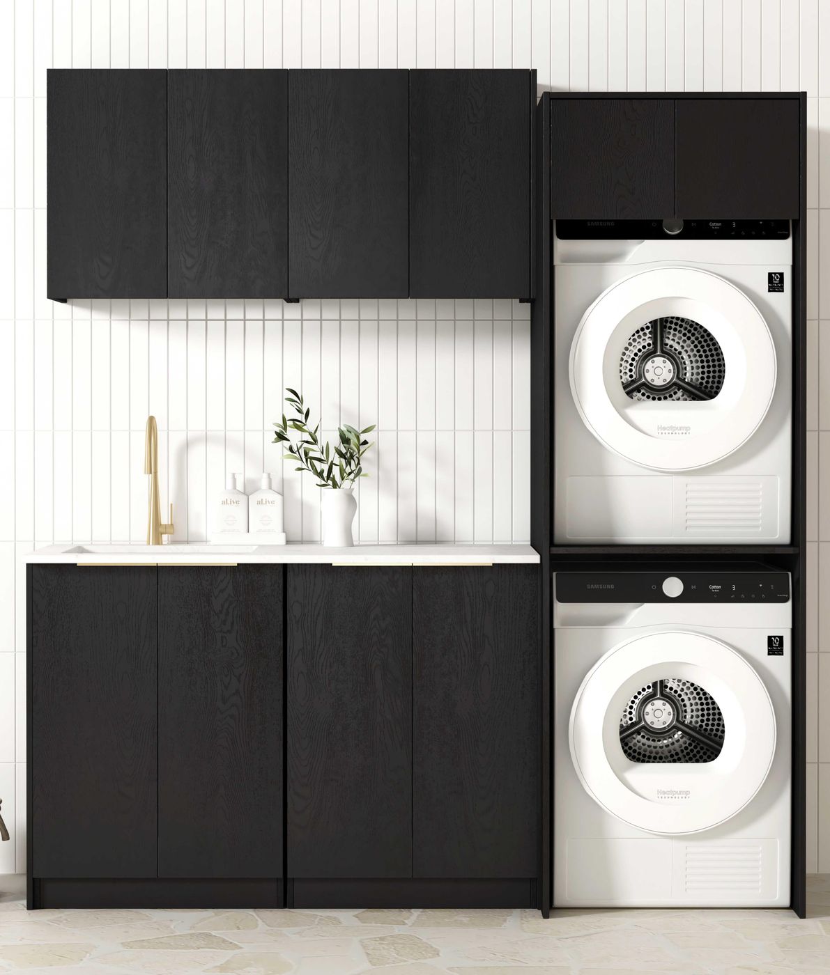 ArcQuay Byron Bondi Black Oak Laundry Kit 1960X600X2100