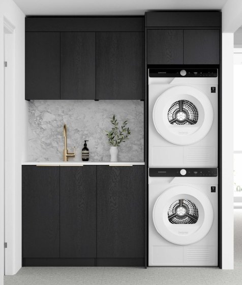 ArcQuay Byron Bondi Black Oak Laundry Kit 1715X600X2100
