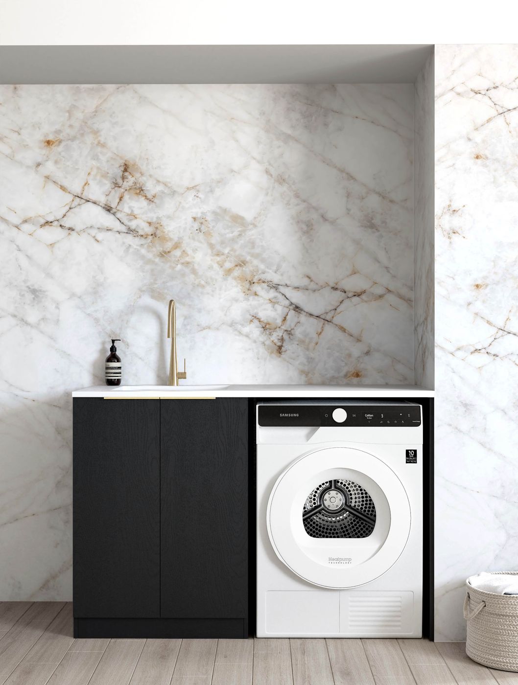 ArcQuay Byron/Bondi Black Oak 1300 Laundry Cabinet
