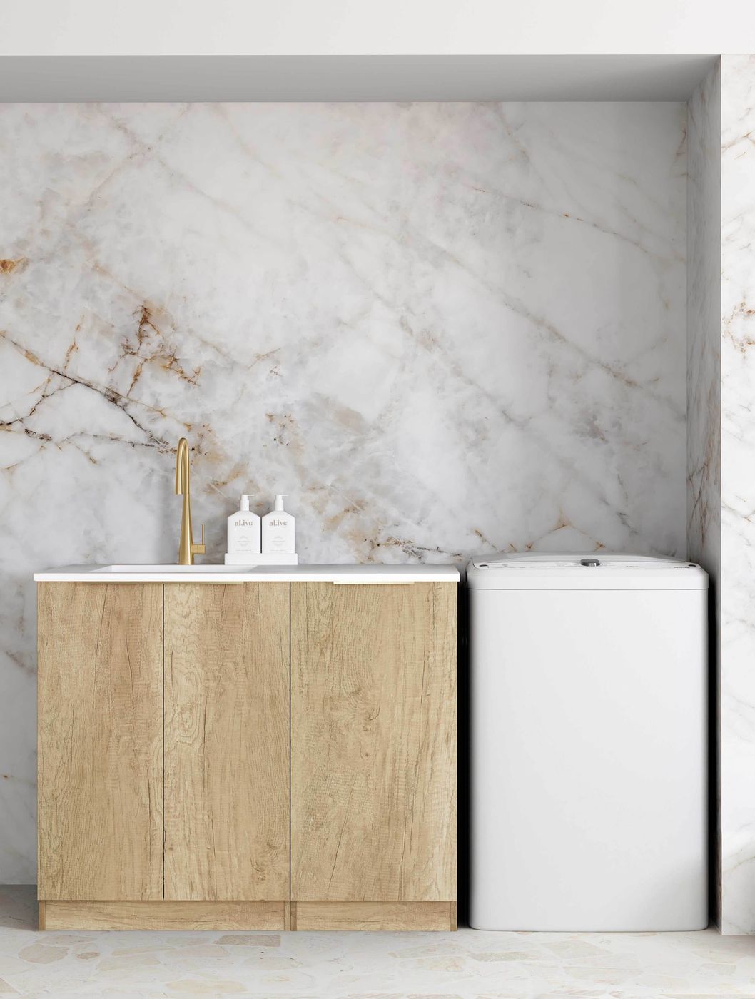 ArcQuay Byron/Bondi Natural Oak 1060 Laundry Cabinet