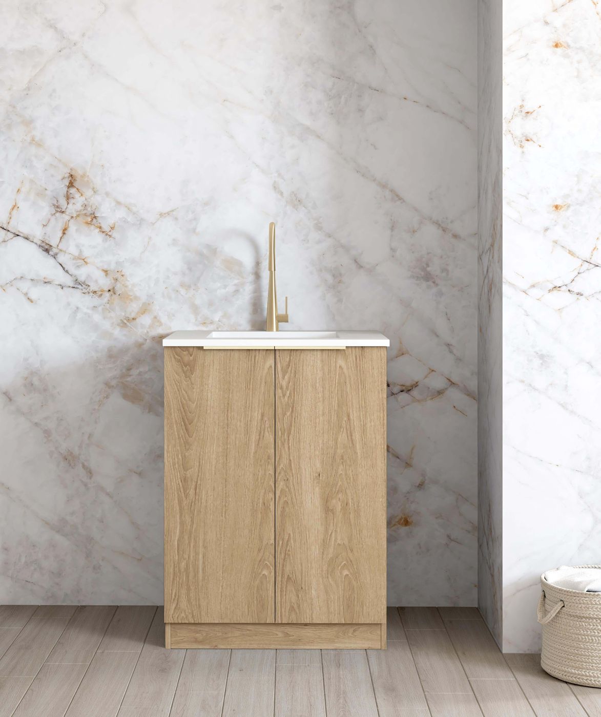 ArcQuay Byron/Bondi Natural Oak Mini 650 Laundry Kit