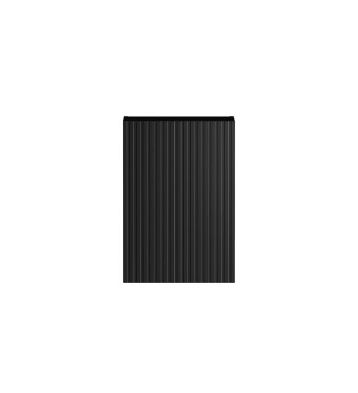 ArcQuay Marlo Laundry 415 Fluted Black Wall Cabinet