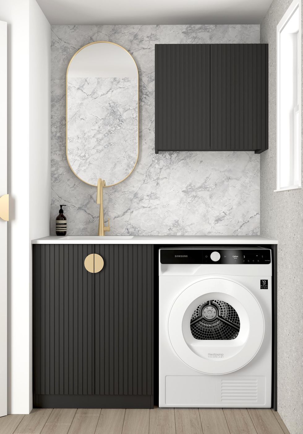 ArcQuay Marlo Black Laundry Kit 1305x600x2100