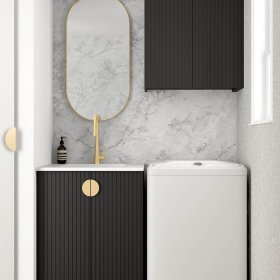 ArcQuay Marlo Fluted Black Mini Laundry