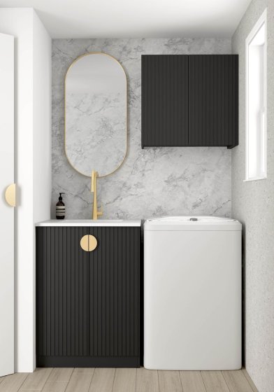 ArcQuay Marlo Fluted Black Mini Laundry