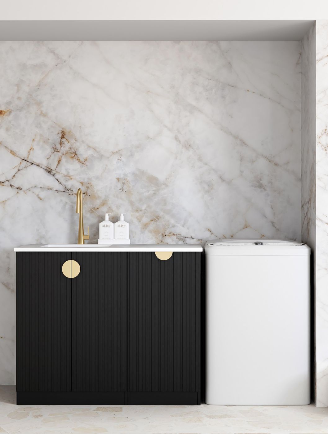 ArcQuay Marlo 1060 Black Laundry Cabinet