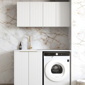 ArcQuay Noosa Fluted White Laundry Kit 1305x600x2100
