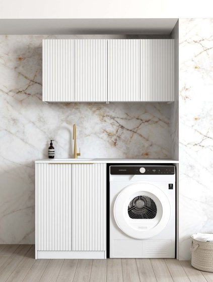 ArcQuay Noosa Fluted White Laundry Kit 1305x600x2100