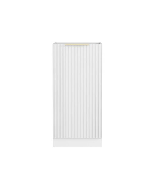 ArcQuay Noosa Fluted Laundry 415 White Base Cabinet With Internal Drawer