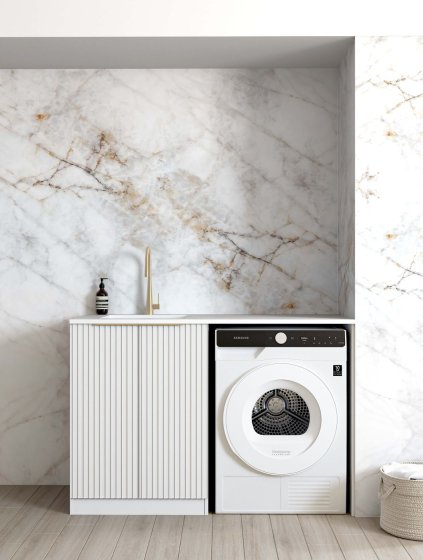 ArcQuay Noosa Fluted White 1300 Laundry Cabinet