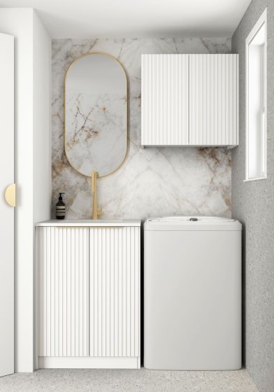 ArcQuay Noosa Fluted White Mini Laundry