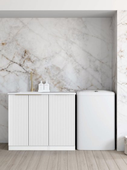 ArcQuay Noosa Fluted White 1060 Laundry Cabinet