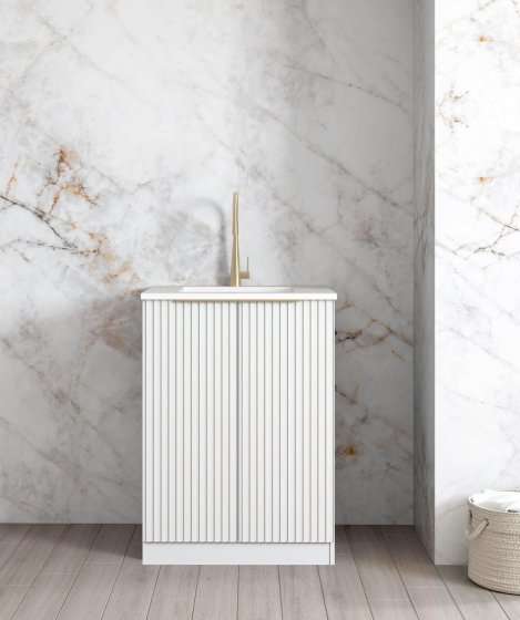 ArcQuay Noosa Fluted White Mini 650 Laundry Kit
